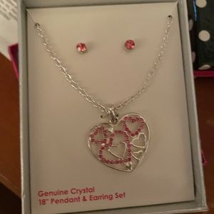 Different necklace and earrings set most new in the box